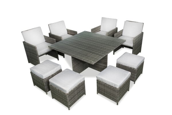 Verdora 9pc Rattan Cube Set