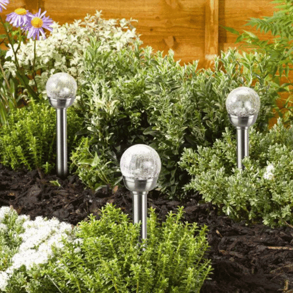 Glow Orb Glass Stake 4pk