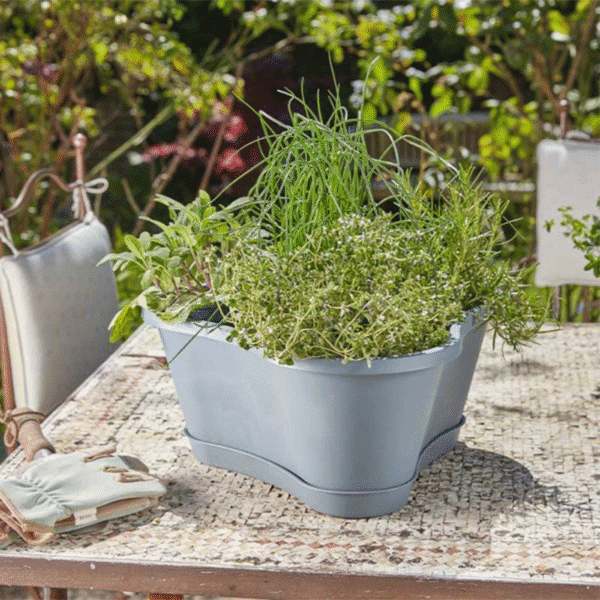 4 Stackable Planters Slate