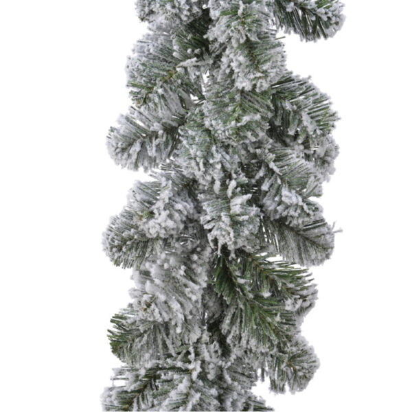Kaemingk Snowy Imperial Garland Green/White