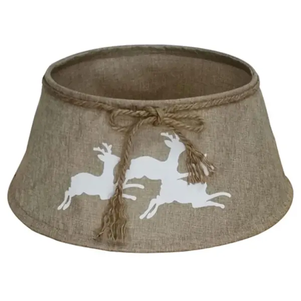 Snowtime Burlap Simple Tree Skirt