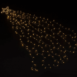 Snowtime 2.5m Star Curtain 247 Warm White LED's
