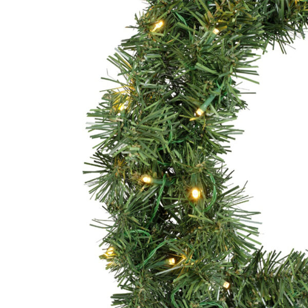 Kaemingk Imperial Wreath Green With Warm White LEDs - Image 4