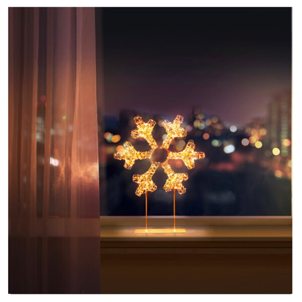 Premier Gold Table Top Snowflake 720 LEDs - Image 2