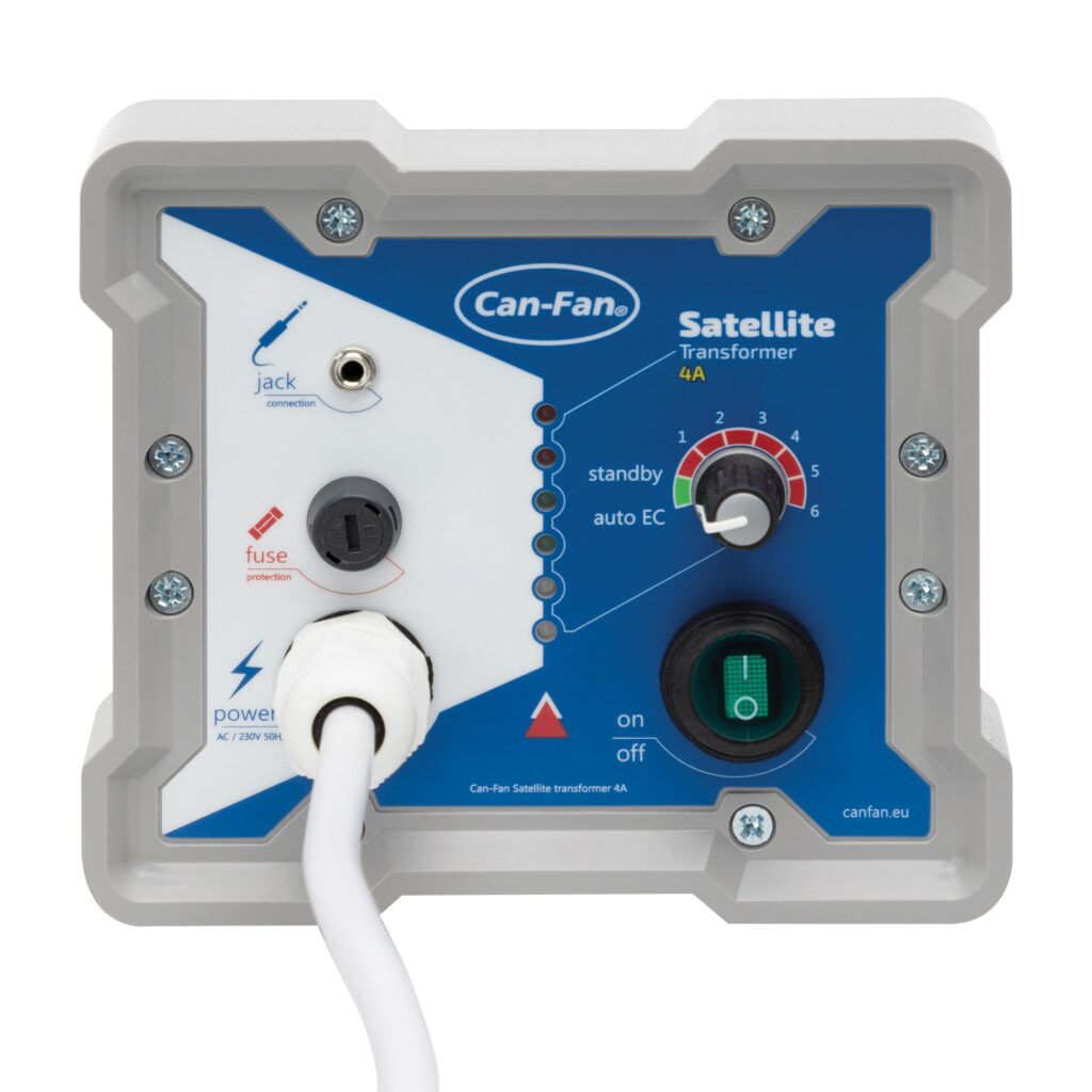 Can-Fan Satellite transformer for horticultural equipment.