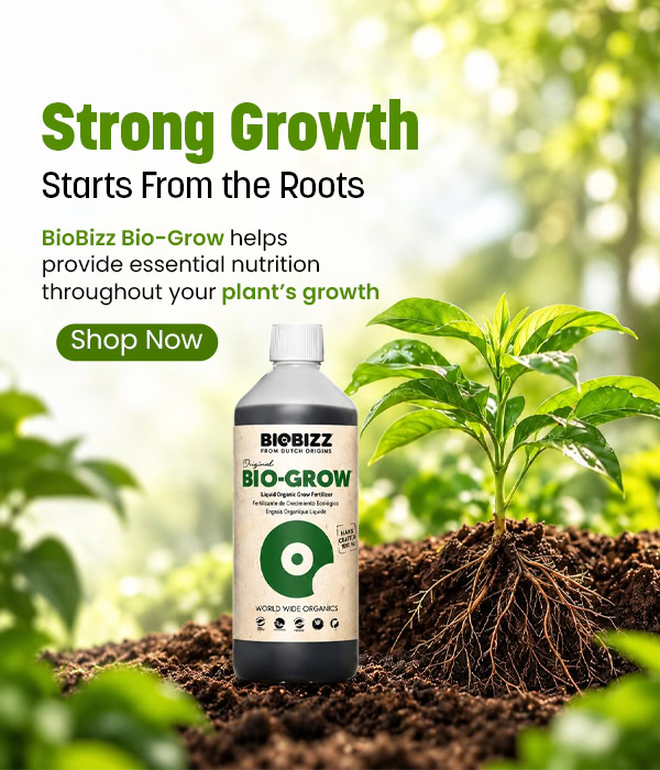 Organic plant fertiliser BioBizz Bio-Grow for healthy plant growth.